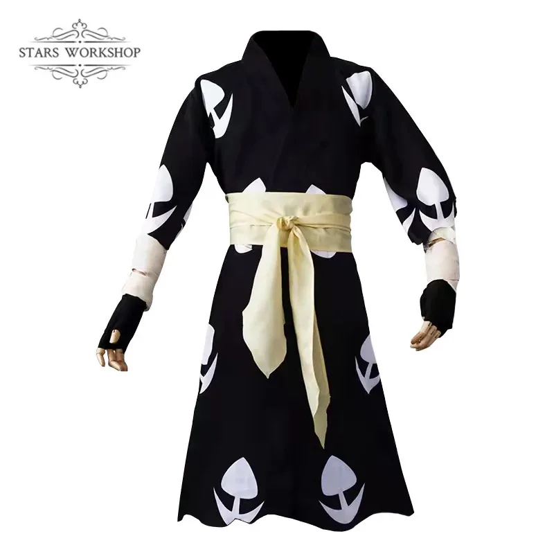 qq681Аниме Dororo Hyakkimaru Косплей Костюм Мужчины Женщины Кимоно Плащ Шарф Пояс Перчатки Униформа Хэллоуин Карнавальный Костюм
