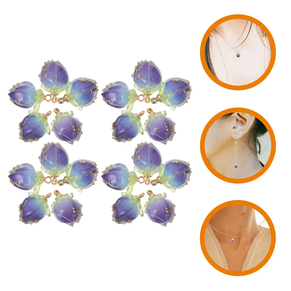 20Pcs Resin Pendant Charms Adorable Practical Decorations for DIY Necklace Bracelet Crafts Handmade Ornaments Accessories