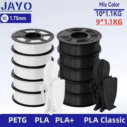 JAYO 9/10 Rolls 3D PETG/PLA/PLA PLUS Printer Filament 1.75mm 100% No Bubble non-toxic 3D Printing Materials for 3D Printer& Pen