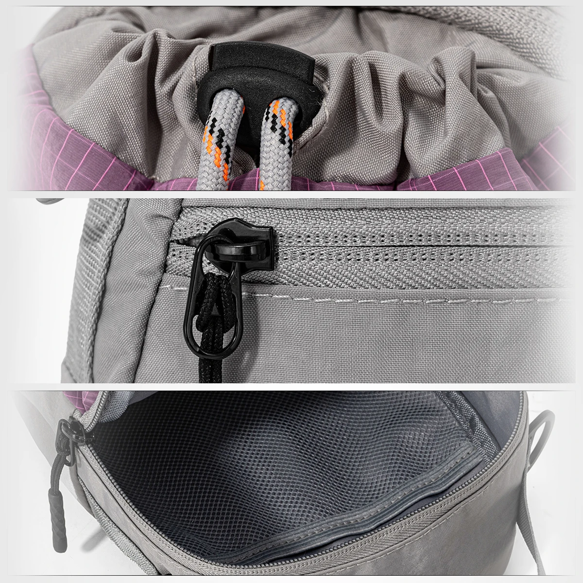 Multifunktionaler Camping-Rucksack, Damen-Umhängetasche, Outdoor-Sporttasche für Radfahrer mit integrierter Wasserflaschenhalterung, leichte Handytasche, leicht und ideal für den täglichen Gebrauch. – Detail 7