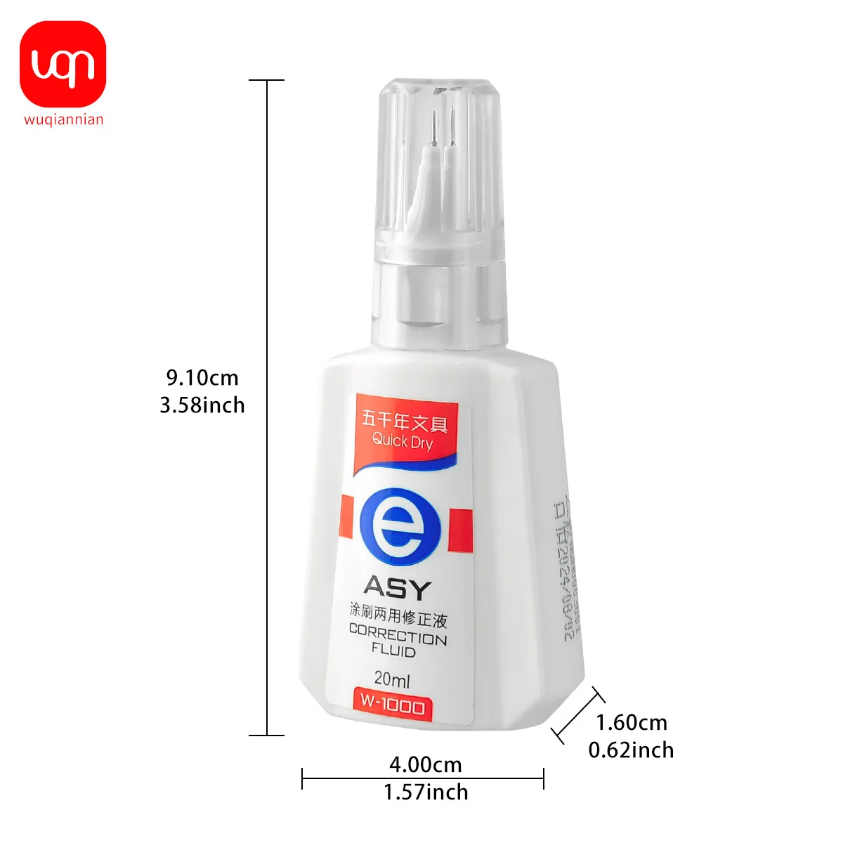 سائل تصحيح سريع الجفاف من WQN، 20 مل، أبيض وسهل الاستخدام، وقت تجفيف قصير، متوفر في عبوات مكونة من 1/3/6 قطع