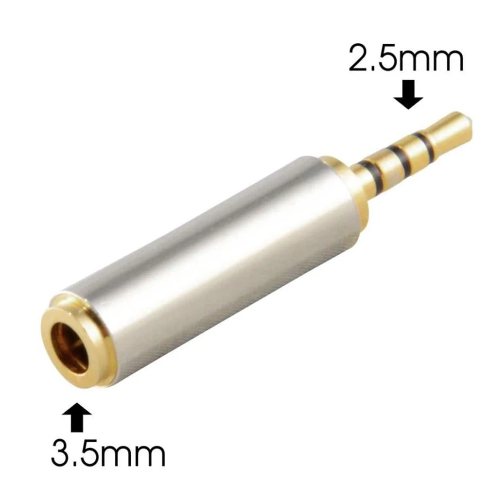 4 Pieces 2.5mm Male to 3.5mm Female Audio Headphone Jack Adapter