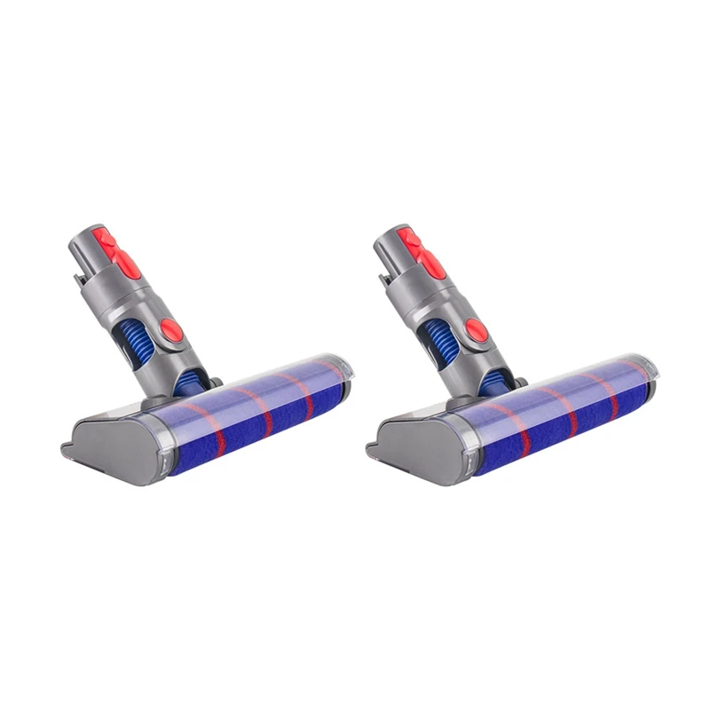 

2X Motorized Floor Brush Head Tool For Dyson V8 V7 V10 V11 Vacuum Cleaner Soft Roller Head Floor Brush Replacement