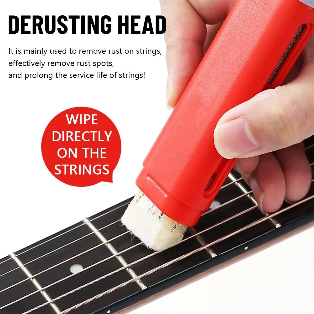 Guitar Strings Derusting Brush Pen Strings Anti Rust Guitar Cleaner String Care Oil Eraser Guitar Accessory Rust Prevention Pen