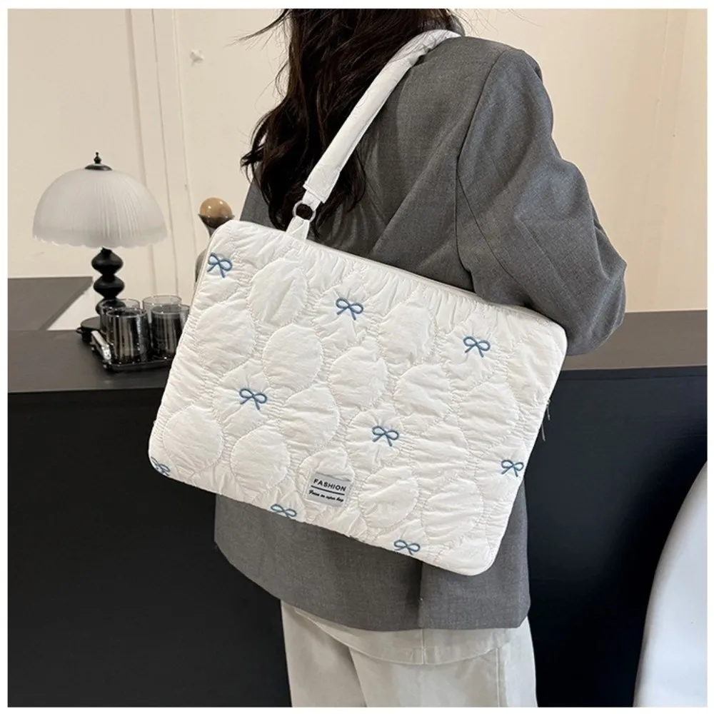 New 13-15.6inch Laptop Sleeve Puffy Shockproof Tablet Handbag Large Capacity Multifunctional Laptop Case Universal