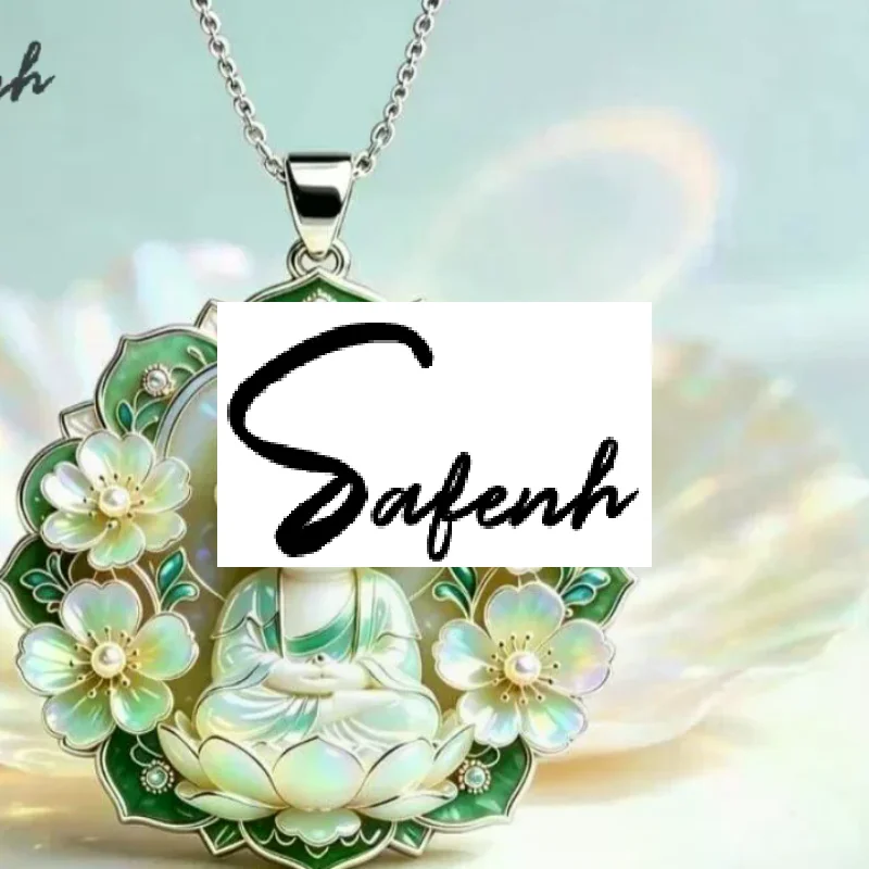 Ethnic Enamel Pendant Necklace Statue Vintage Charm Jewelry For Men Women Daily Wear Gifting Collection Outfit Festival Gift