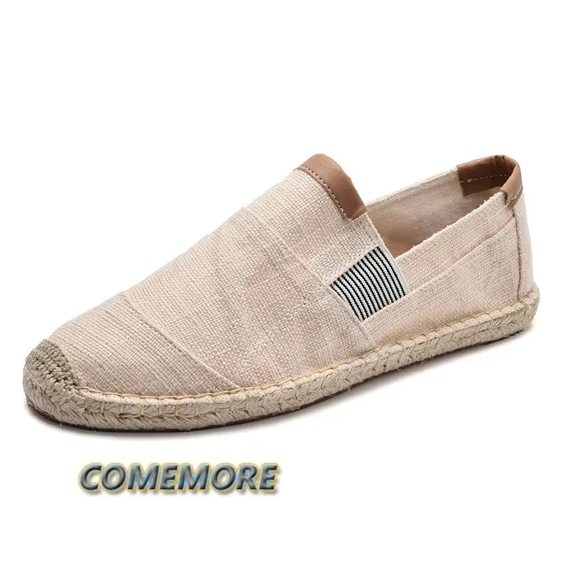 Men‘s Casual Male Breathable Canvas Shoes Men Fashion 2024 New Soft Slip on Espadrilles for Men Loafers Driving Footwear Summer