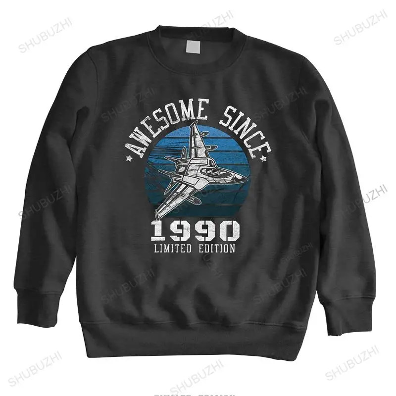 

Classic Awesome Since 1990 hoodie Men's long sleeved Cotton sweatshirts Streetwear Awesome 32 Years Old Birthday sweatshirt