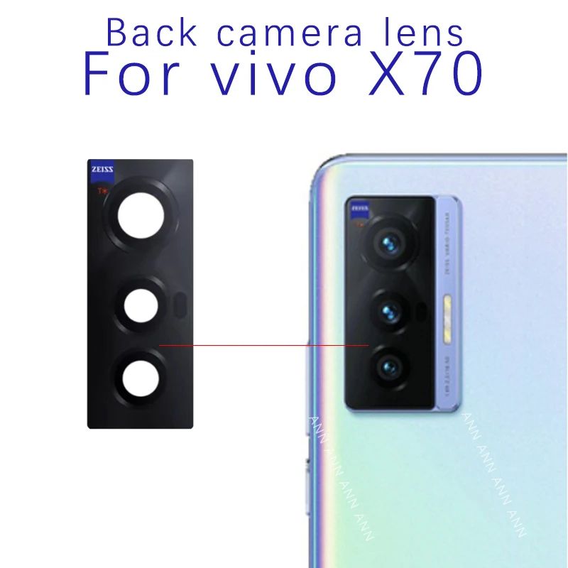 Back Rear Camera Glass Lens For VIVO X50 X60 X70 X80 X90 Pro+ Pro Plus Replacement Parts