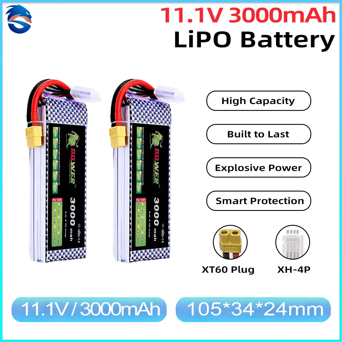 

Аккумулятор LiPo Skymaker 2S 3S 7.4V 11.1V 3000mAh 35C с разъемом XT60/T для радиоуправляемых моделей WLtoys: машин, грузовиков, FPV дронов, самолетов, лодок