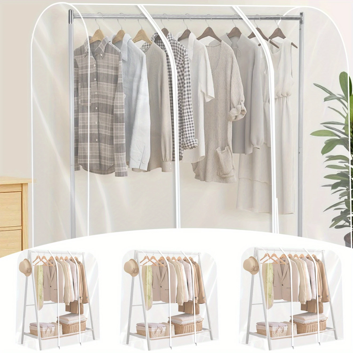 

Оригинальные сумки на молнии, прочные подвесные сумки для одежды, рубашек, костюмов, платьев, пальто, портативные защитные сумки для одежды, 1 шт.