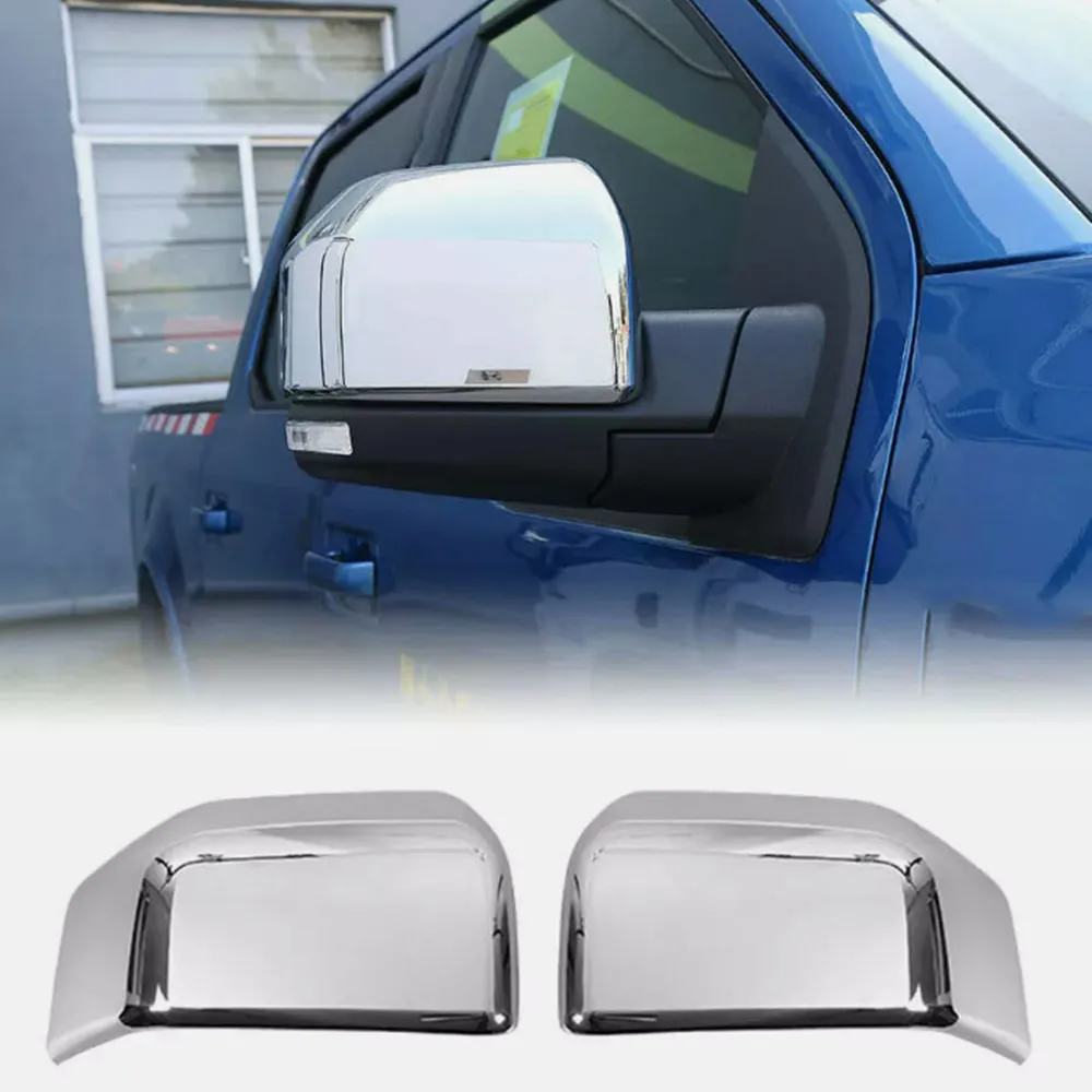 

Хромированные накладки на зеркала заднего вида ABS для Ford F150 Raptor 2015-2020, комплект аксессуаров для кузова