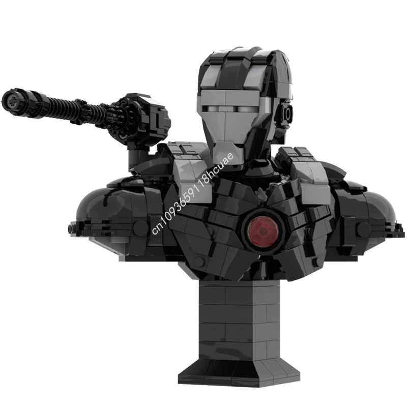 551 pcs MOC War Machine MK 1 Bust Super Heroes Building Blocks Mainan Edukasi Kreatif STEM Natal dari Plastik untuk Dikumpulkan