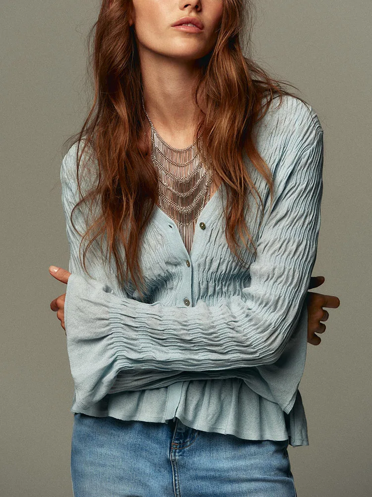 

Осень 2023, новая женская модная универсальная юбка с жемчугом, двубортный модный этнический сценический костюм длиной f