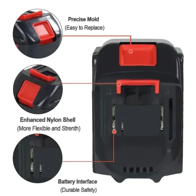 18V Rechargeable Lithium Ion Battery Cordless Electric Power Tool Battery For Makita 18V 21V Power Tool Replacement Battery