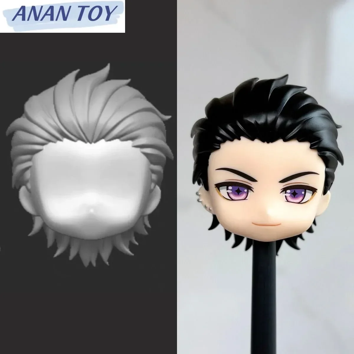 

Slicked-back Hair Ob11 Ob22 Gsc Hair Doll Head Customized Product Anime Toy Accessories Free Shipping Items