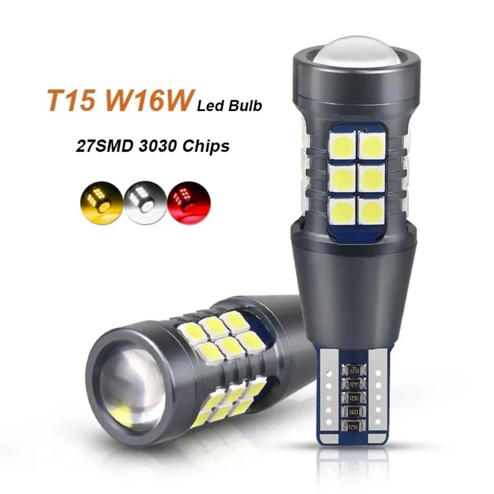 2szt Super Bright W16W T15 921 LED Żarówki Canbus Car Light High Power 3030SMD Bez błędów dla tylnych świateł sygnalizacyjnych Światła zapasowe
