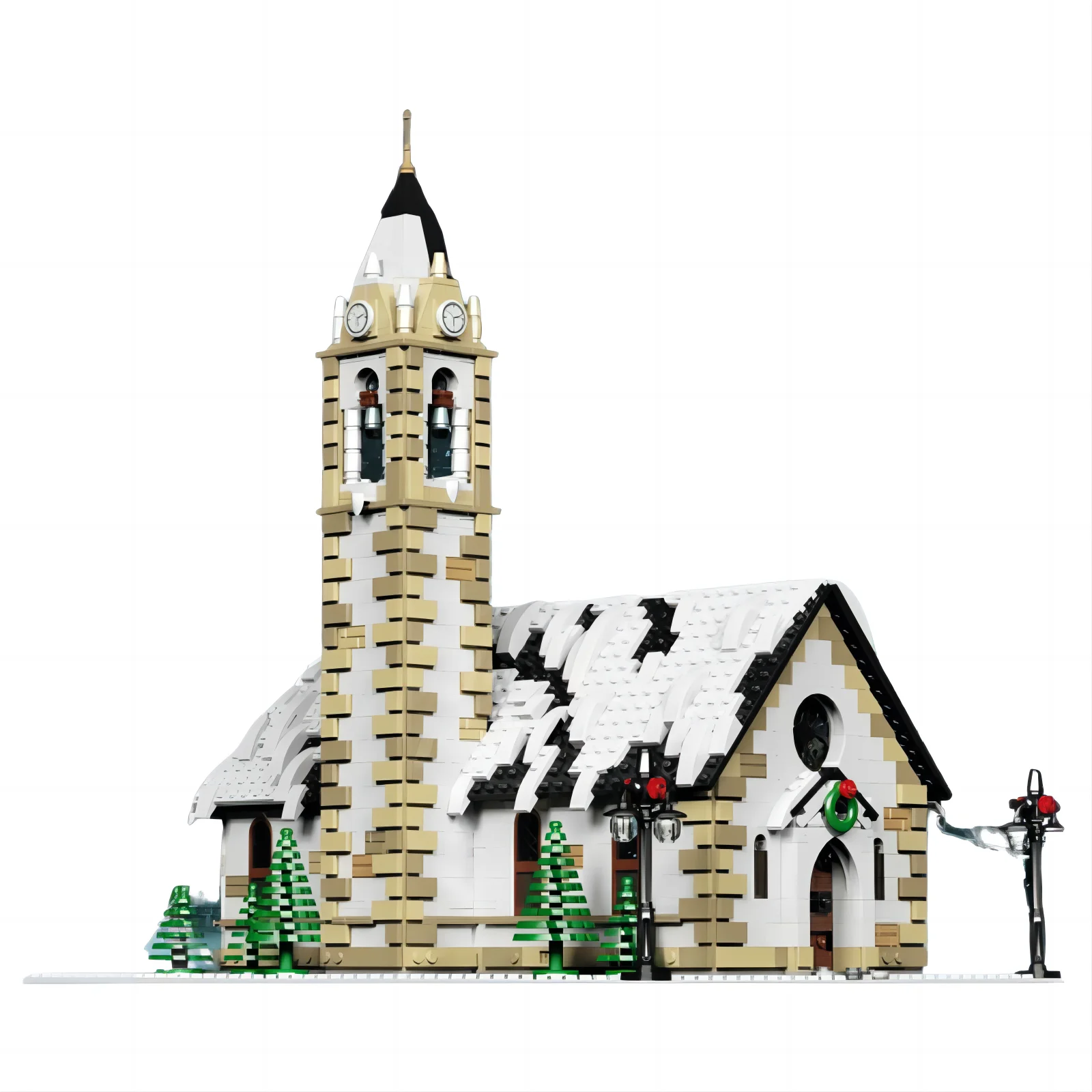 

MOC-6195 Creative Architecture Series Winter Village Church Assembled building block toy ornament