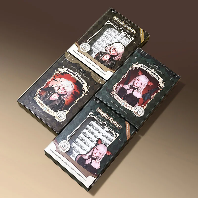 Ciglia finte senza colla UWN Magic Book, arricciate realisticamente e sembrano bene alla fotocamera, con una grande capacità e un'aria