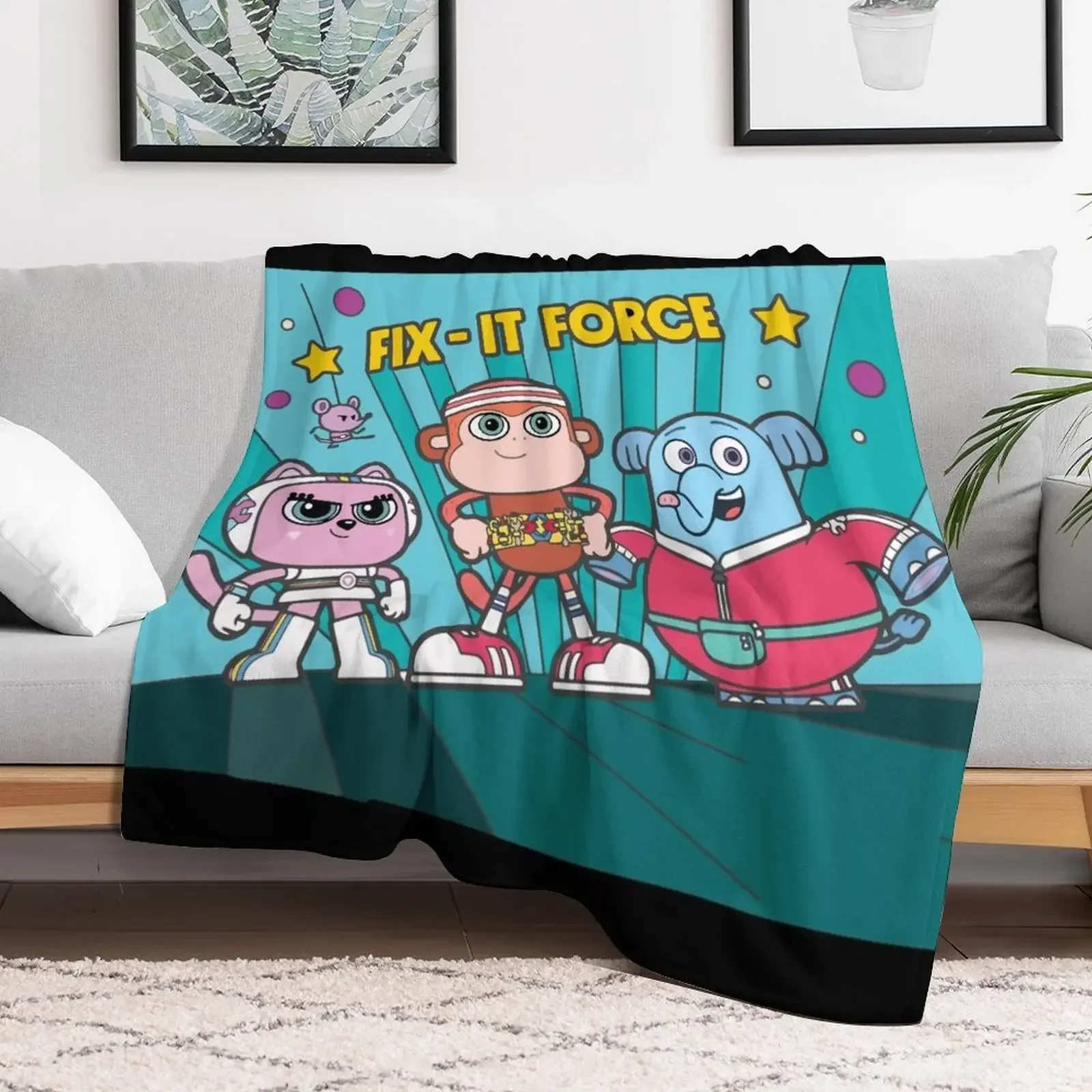 

fix-it force chico bon bon Throw Blanket anime Flannel Vintage Blankets