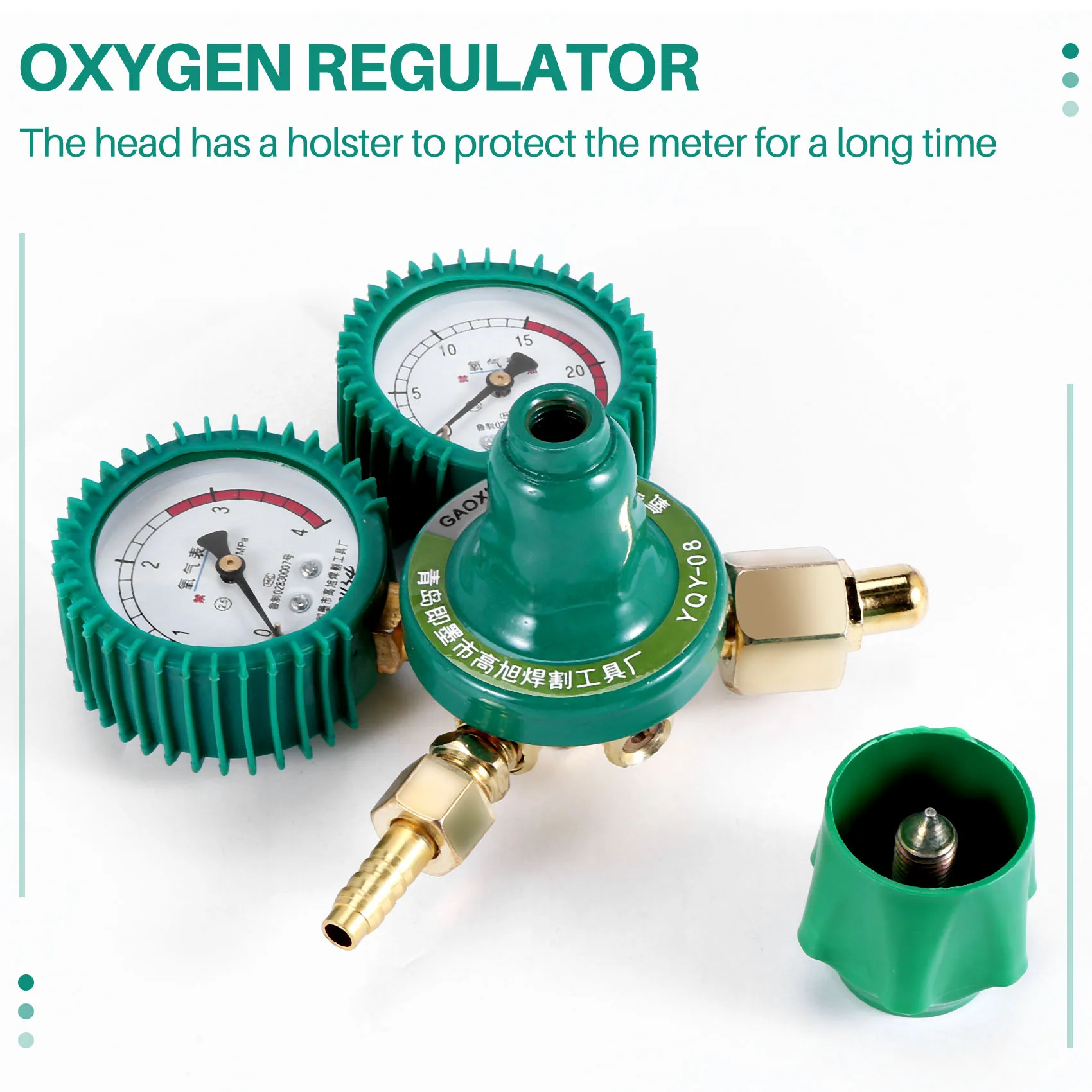 Oxygen Gas Bottle Regulators O2 Reducing Pressure Inhaler Acetylene Double Gauge Regulator Oxygen Tank Regulator