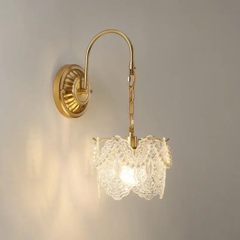Sandyha LED Nordic Glass Wall Lamp Pearl Crystal 4 Sandyha LED Nordic Glass Wall Lamp Pearl Crystal