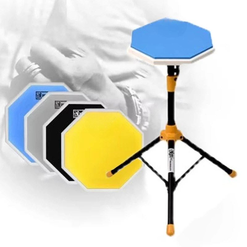 12 بوصة طبل صامت المحمولة المهنية ممارسة مجموعة طبلة الأطفال الكبار المبتدئين كتم الطبول 1 وسادة أدوات قرع