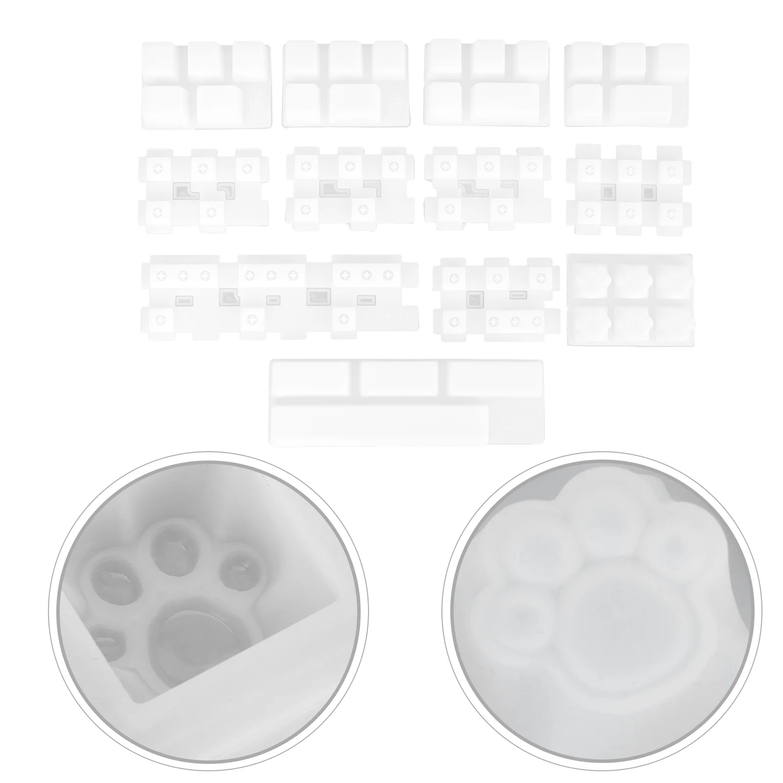 

1Set Cat Paw Keycaps Mold Silicone for DIY Epoxy Resin Casting Mechanical Keyboard Protector Craft Making Tool Smooth Nonstick
