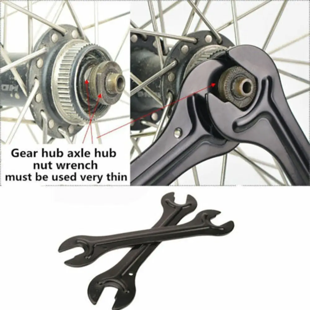 

Carbon Steel 13/14/15/16mm Cycling Combination Bicycle Axle Wheel Bike Repair Tool Hub Cone Spanner Head Open End Wrench