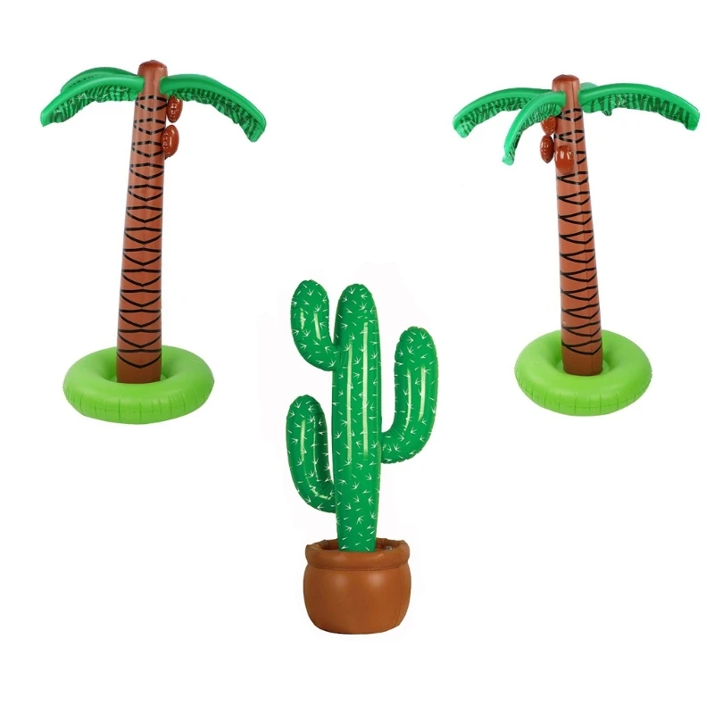 

Inflatable Big Coconuts Trees Balloon Cactus Potted Plant Hawaiian Themed Party