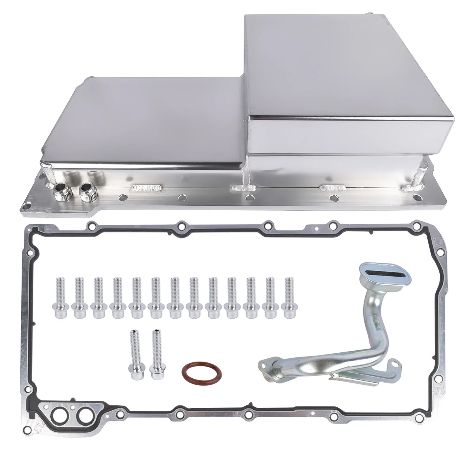 

Glossy Front Oil Pan W/ Gasket For Small Block V8 III IV LS1 LS2 LS3 LS6 81004PF