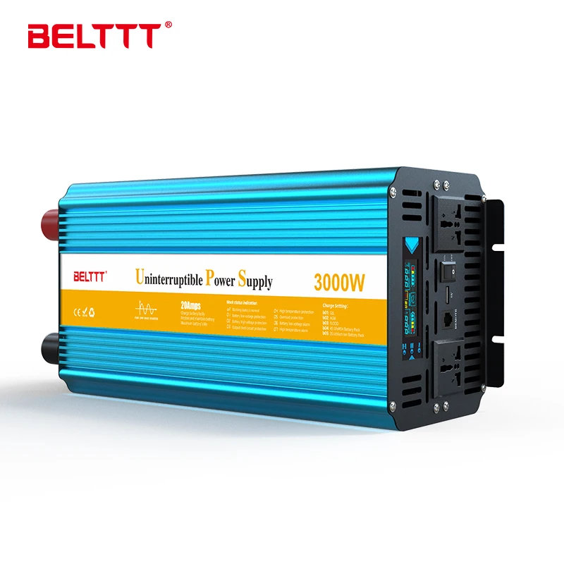 including shipping 3000w UPS Pure Sine Wave Inverter 24 V 220v Power Inverter built-in battery charger