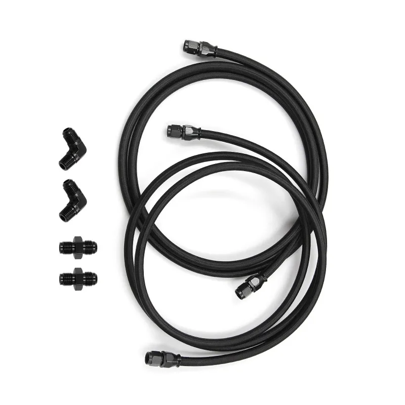 M50K-For GM 4L60 700R4 TH350 TH400 Compatible 6AN 7FT PTFE Transmission Cooler Pipeline Line Components Set