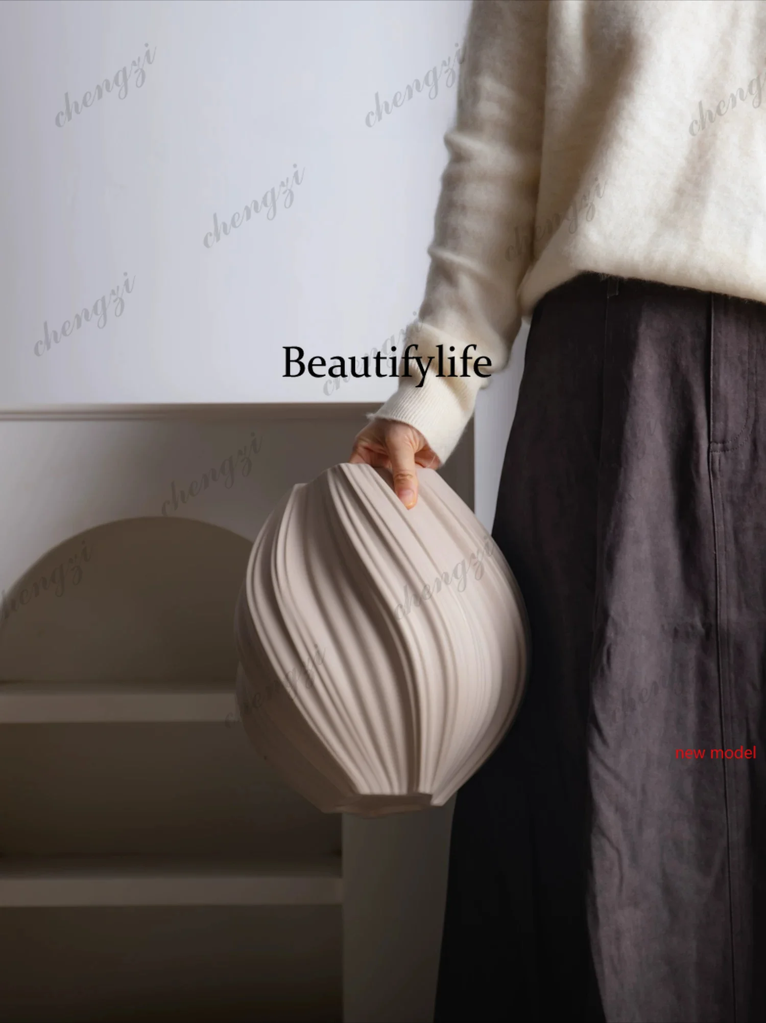 H178French ceramics, vase, flower arrangement texture flower ware high-grade high-temperature high-density porcelain clay