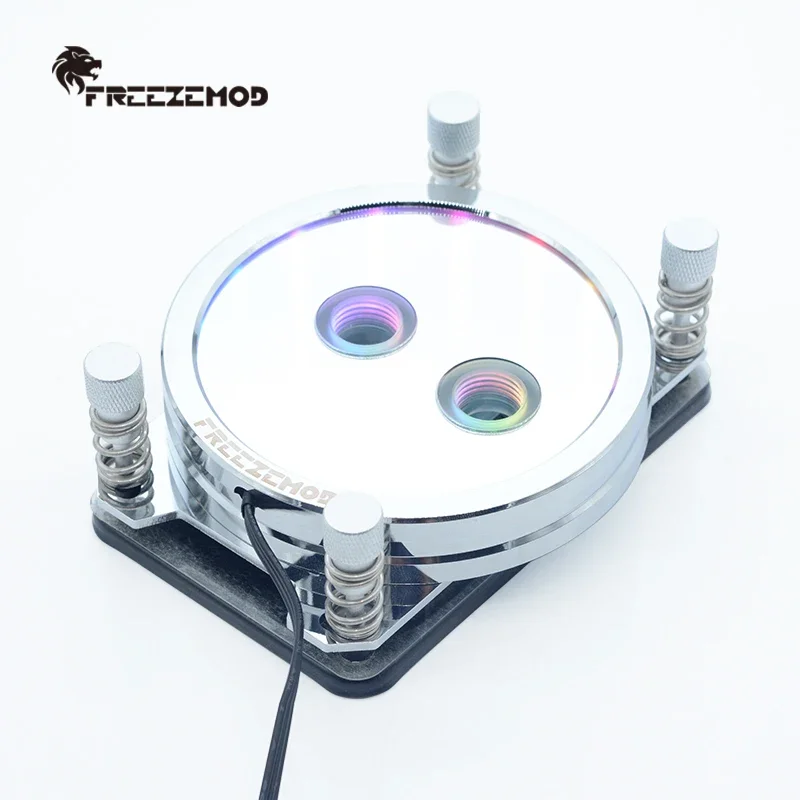 Imagem -02 - Zemod Cpu Water Block para Amd Am2 Am3 Am4 3d Processador Ryzen Cooler Infinito Efeito Gradiente 5v Argb Aura Sync