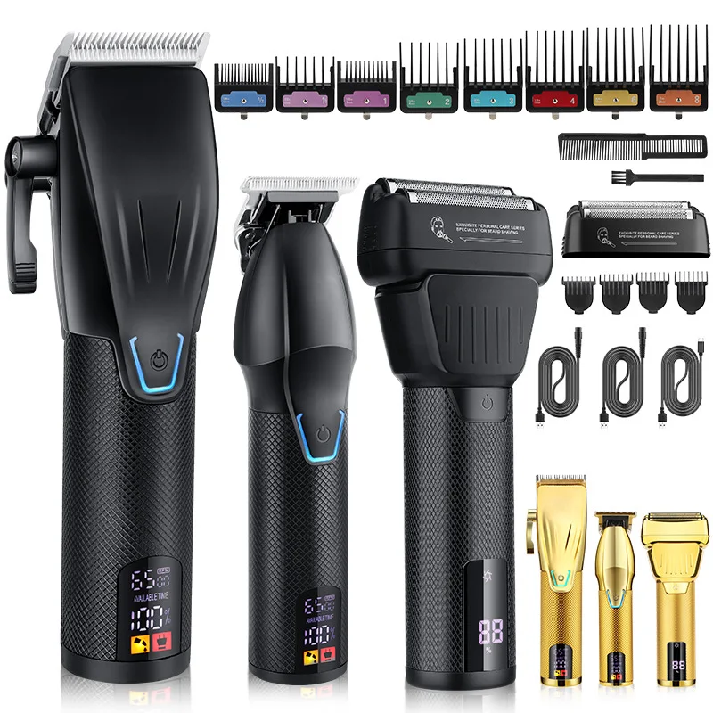 RESUXI 362 New 3 in 1 Professional Hair Clipper and Electric Shaver Set for Barber Men Hair Trimmer Shaver Hair Cutting Machine