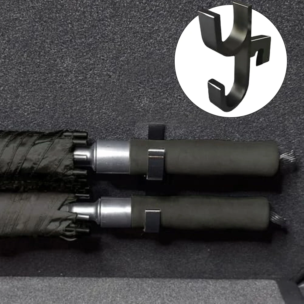4PCS Car Umbrella Hooks No Drill Required for Most Vehicles Secure Clip Prevents Noise and Movement Keeps Umbrella Neatly Stored
