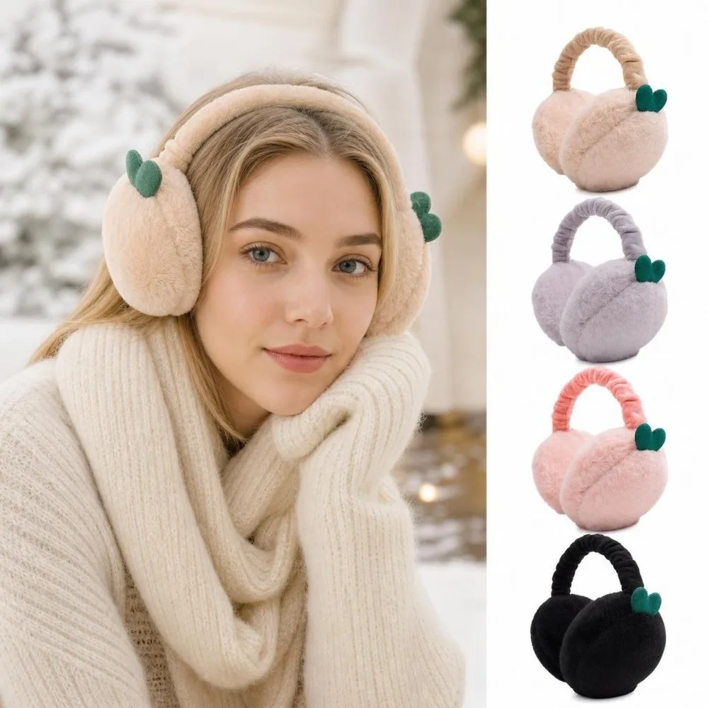 Kawaii Soft Earmuffs Fluffy Windproof Foldable Ear Covers Portable Faux Fur Ear Warmers Outdoor Use