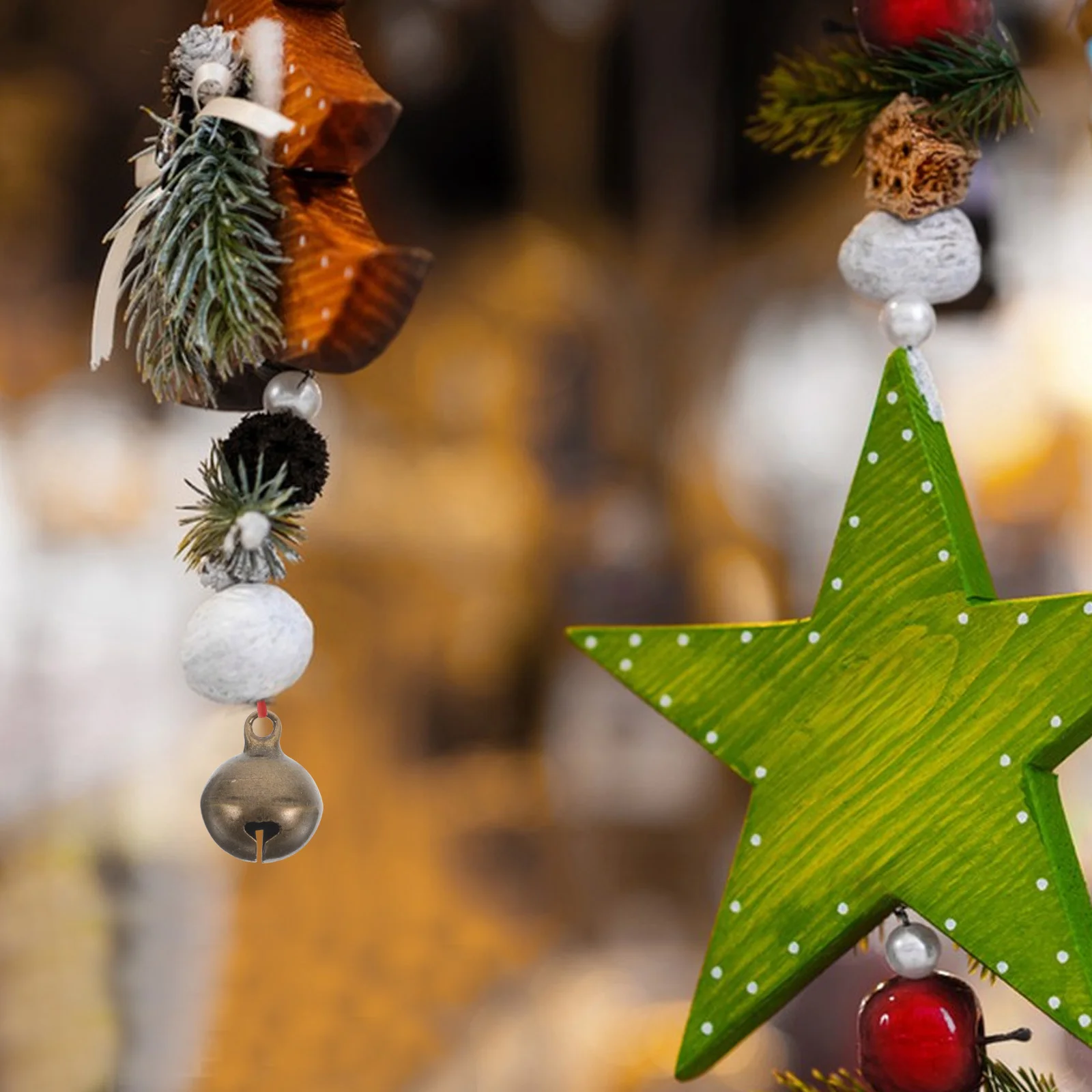 

50Pcs 14mm Mini Vintage Bells Small Brass Jingles DIY Jewelry Pet Collars Crafts Home Decoration Pendants Bells for Crafts