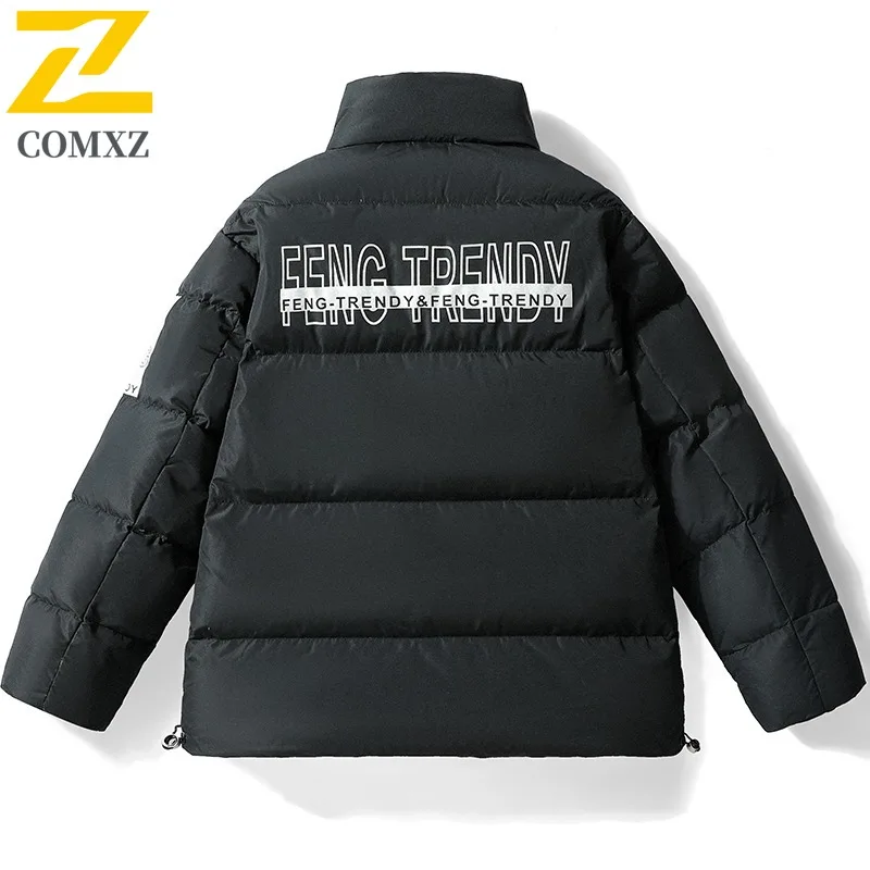 COMXZ Parker Coat Stand Collar Outdoor Hunting Cold Protection Parka Casual Streetwear Style Lightweight Autumn Winter Garment