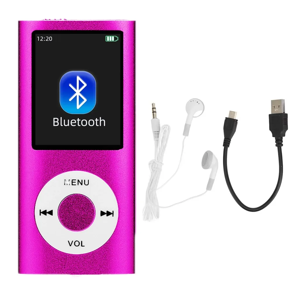 Ultra Thin MP3 Music Player Memory Card Support Color LCD Screen Portable Media Player Slim Design Lossless Sound