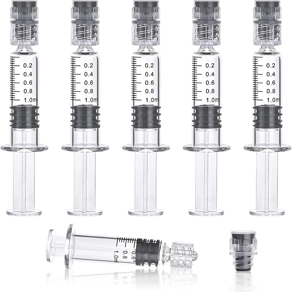 1ml Glass Luer Pet Food Measuring Tool Reusable Glass Measuring Tool for Arts and Crafts, Thick Liquids, Oil, Glue, Ink