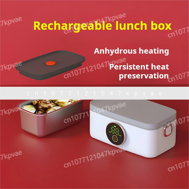 USB Charging for 20 To 80 Minutes, Heating Time 1000ML, Large Capacity 16000mAh, Portable Wireless Electric Lunch Box