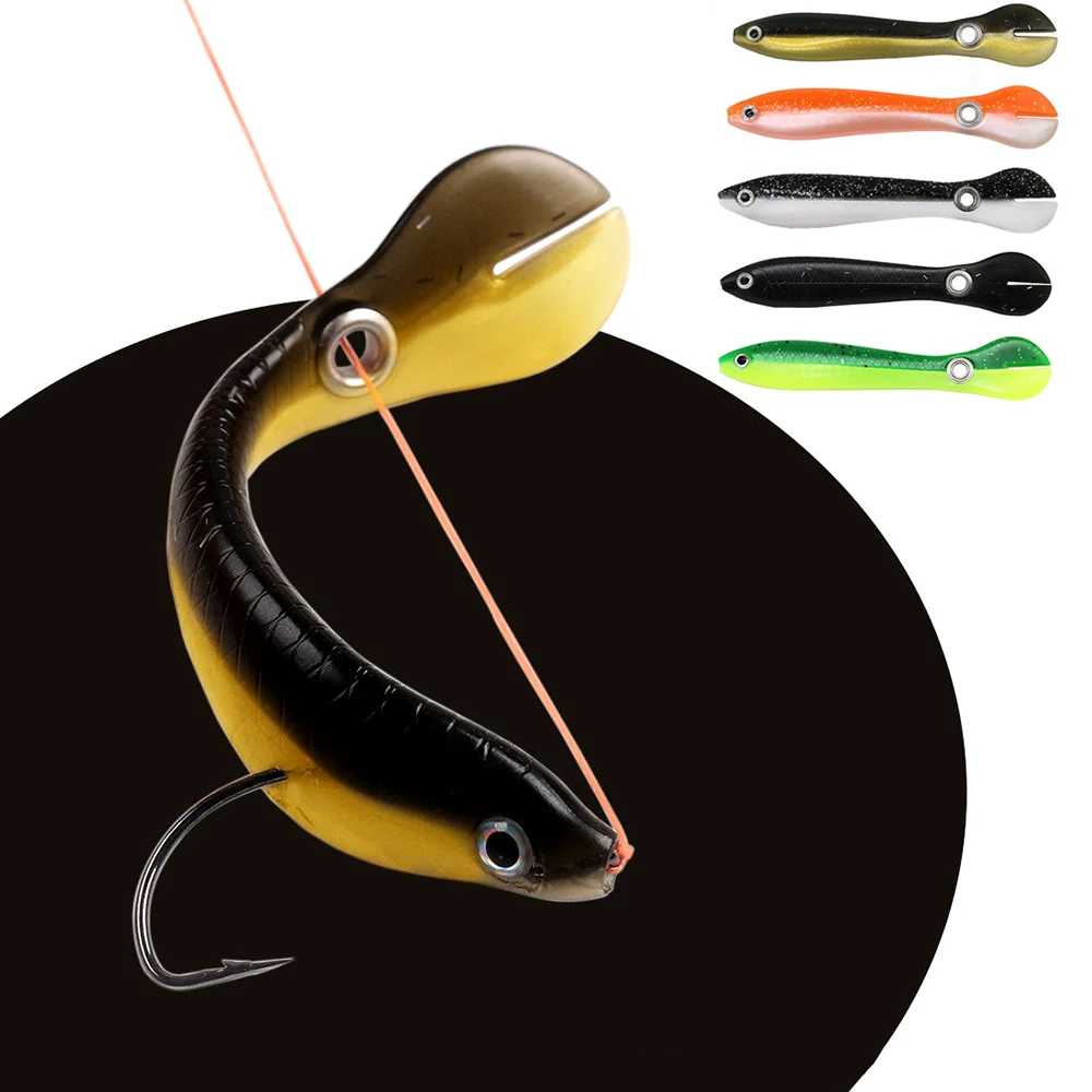 5PCS/Lot Soft Fishing Bait 6g 10cm Wobble Tail Lure Silicone Small Loach Artificial Baits For Bass Pike Fishing With Hook&Box image 6