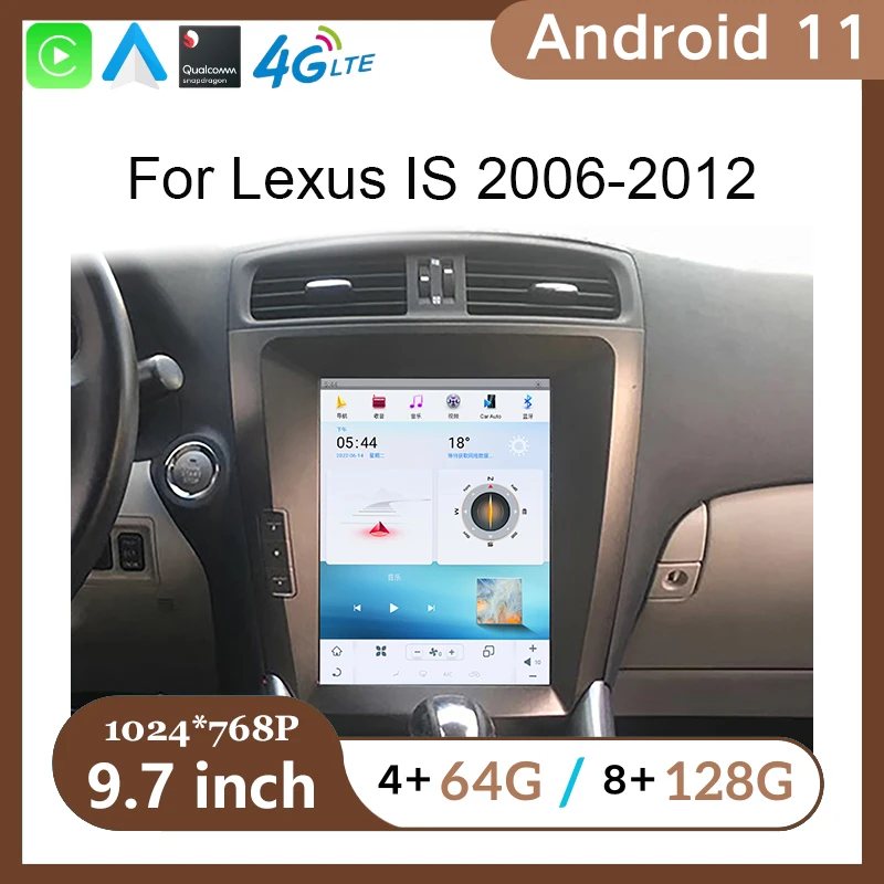 

Android 11 GPS Navigation 13.3inch For Lexus IS 2006-2012 Wireless Android Auto Apple Carplay LCD Screen Car Multimedia Player