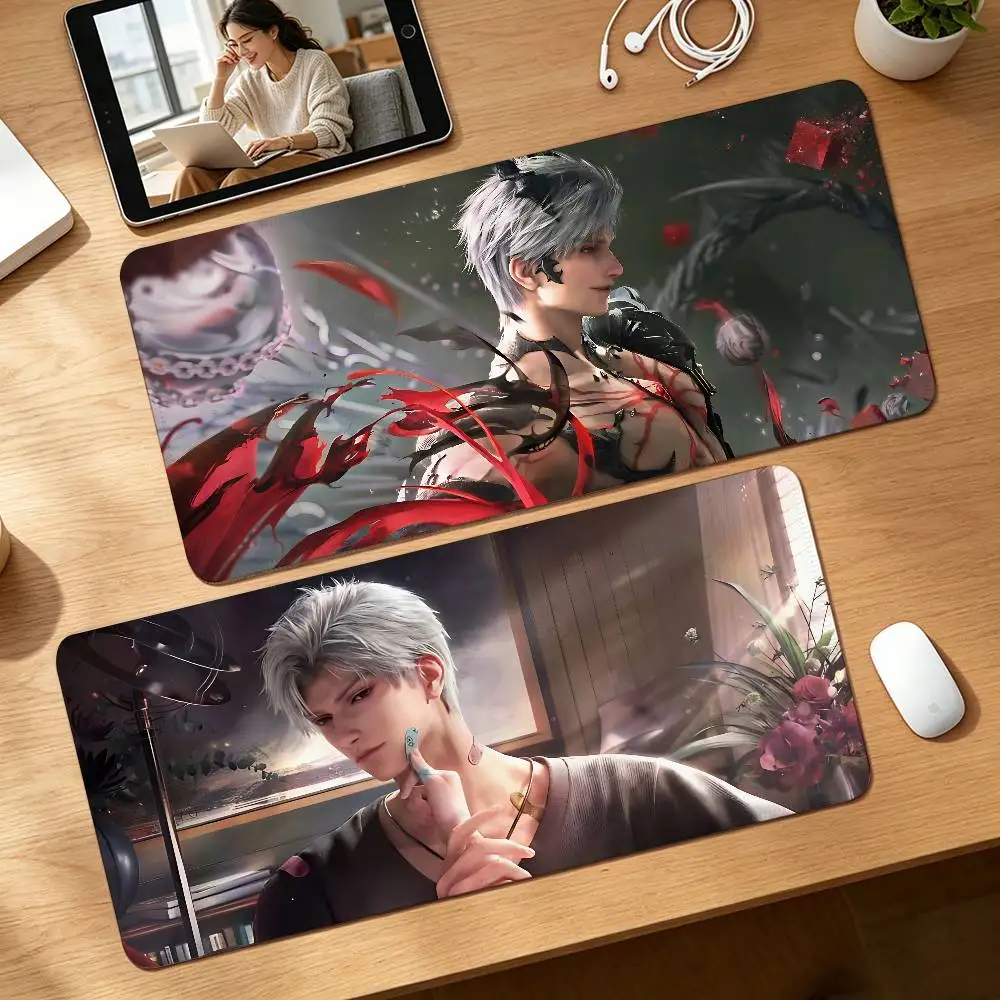 Love And Deep Space Sylus Gaming Mouse Pad Non-Slip Lock Stitched Edge Large Office Desk Mat For Computer And Keyboard