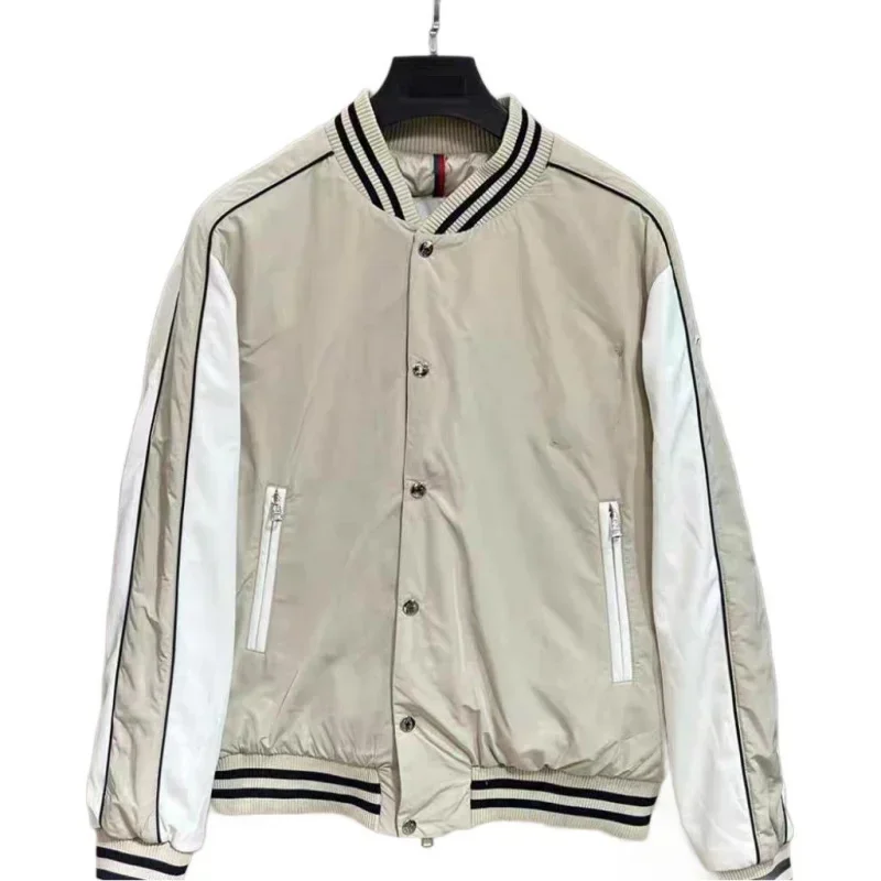 Moncl * r, chaqueta de invierno para hombre de plumas de ganso blanco, chaqueta acolchada ajustada con capucha cálida, abrigo térmico informal de alta calidad para hombre