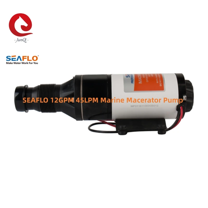 SEAFLO 01Series Macerator Waste Water Pump 12V/24V 12 GPM Anti-Clog Feature for RV Boat Marine Trailer Toilet Sewer