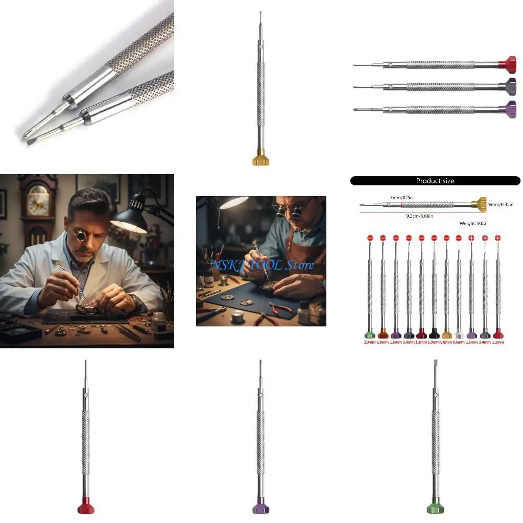 

L8RC Heavy Duty Watchmaker Tool Set Colored Handle High Quality Steel Tip For Detailed Craftsmanship