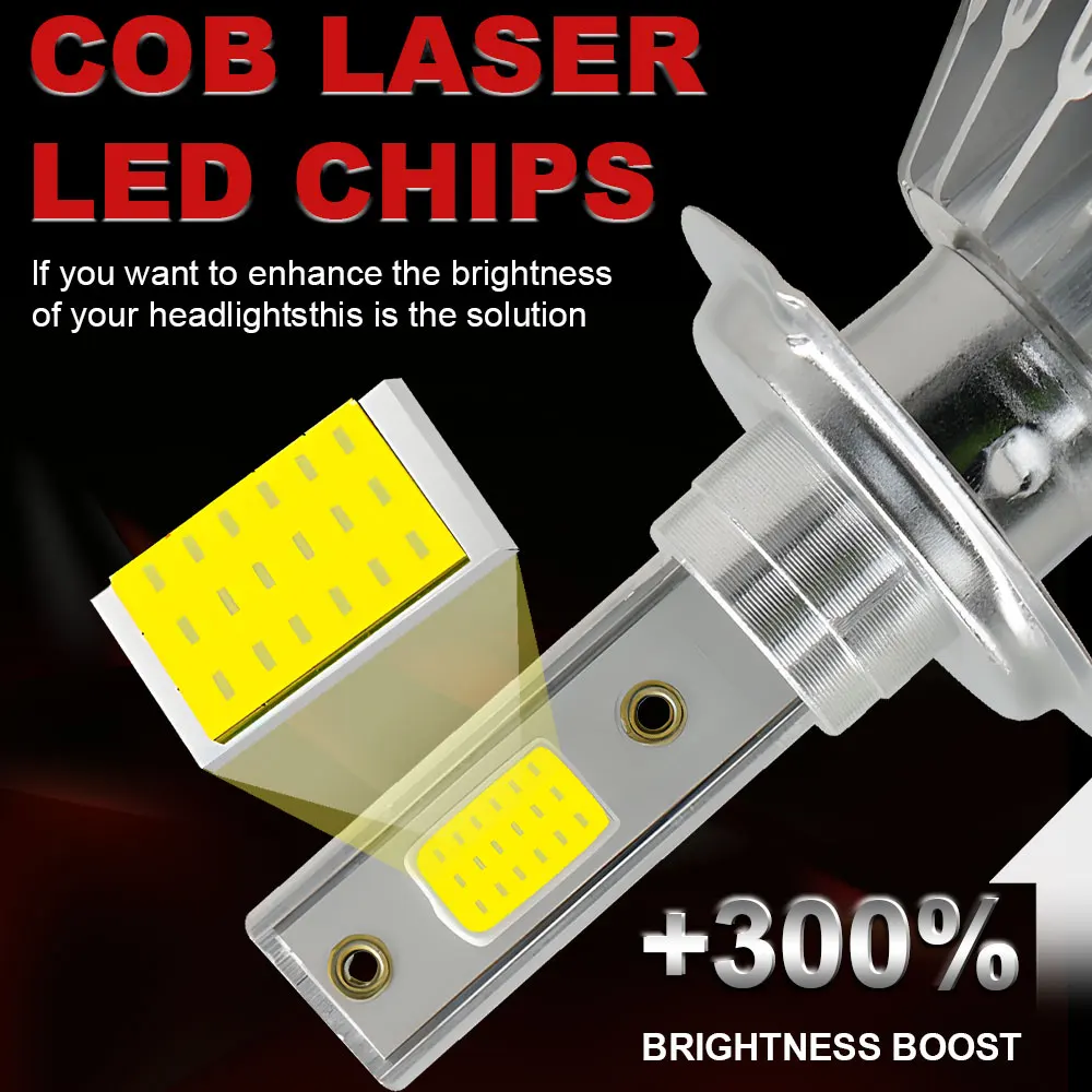 C6 led Car Headlight H7 LED H4 Bulb H11 HB3 9005 HB4 9006 H1 H3 9006 9007 Auto Lamps Fog Lights Led Canbus 6500K High Low Beam